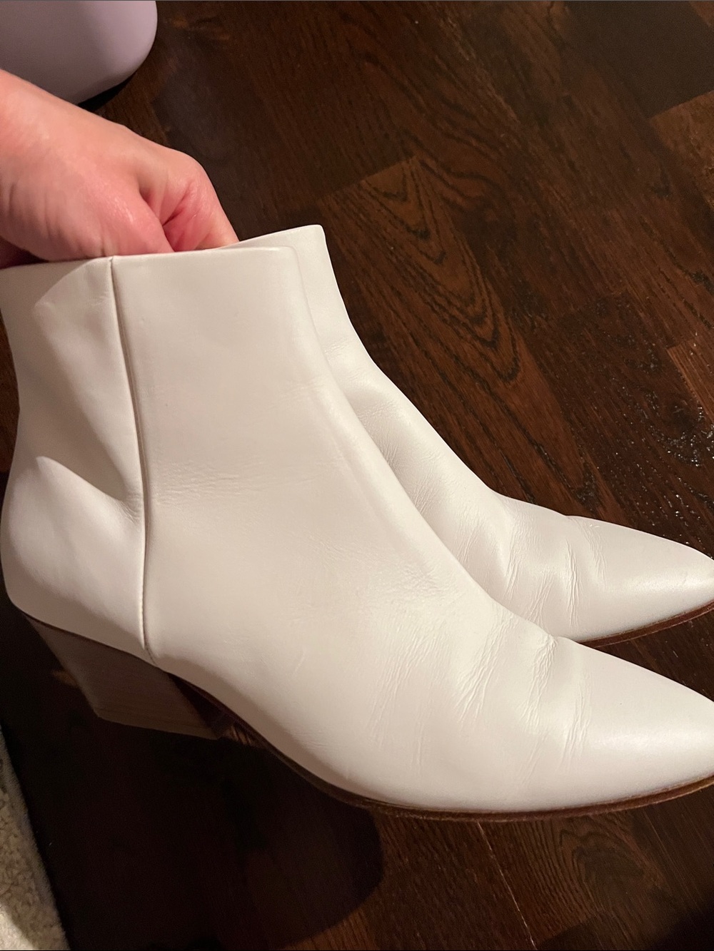 Vince White Bootie Low Heel